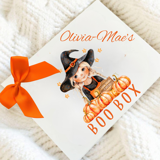 Personalised witch girl boo box