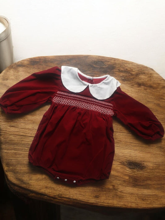 1/2Y Velour Romper