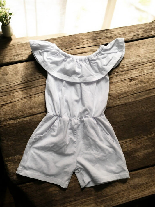 White Playsuit 1/2Y