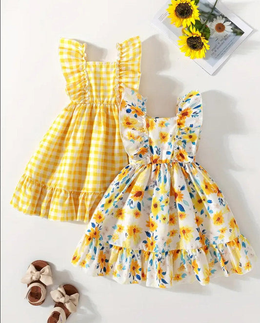 2 x Summer Dress Set - yellow