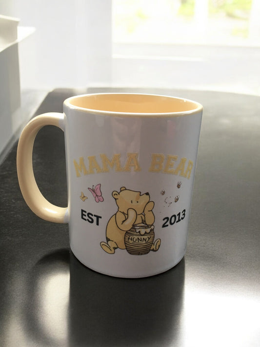 Personalised Mama Bear Date Mug