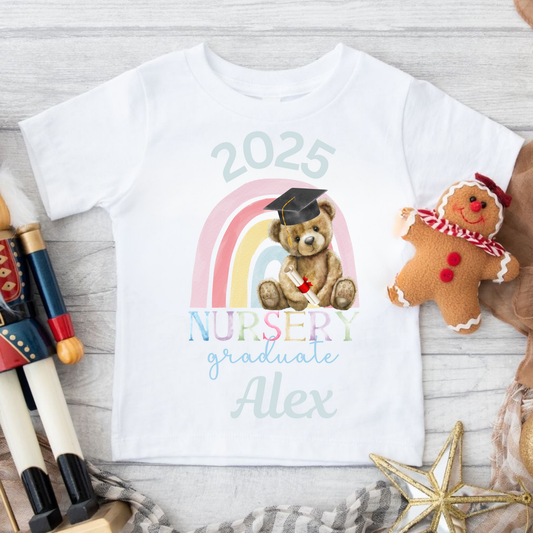Personalised Nursery Graduate 2025 Tshirt - Blue
