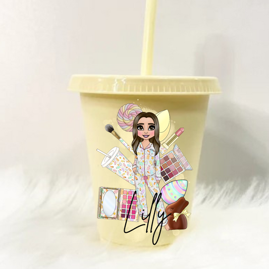 Easter Make -up Dolly Personalised Cold Cup