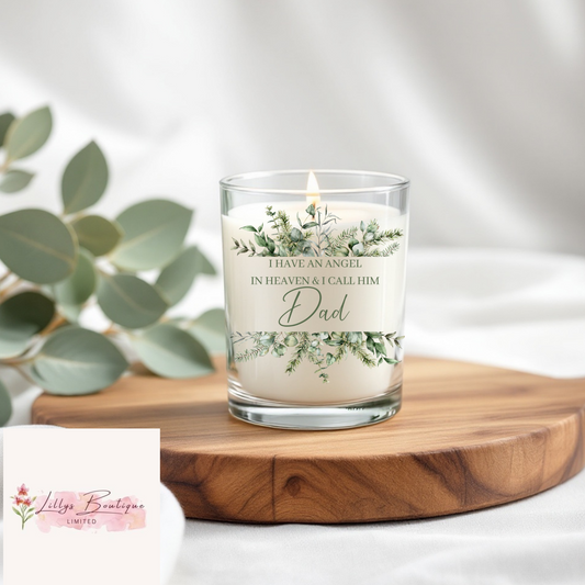 I Have An Angel In Heaven & We Call Him  Memorial Candle