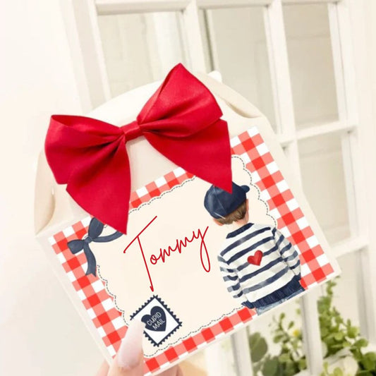 Valentines personalised treat box including sweets - boy