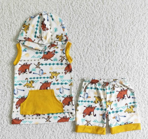 Animal kingdom sleeveless Set