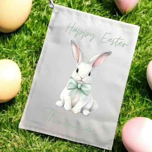 Mint Bunny Personalised Easter Sack