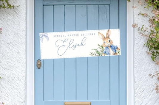 PVC BANNER: EASTER FLOPSY - BLUE