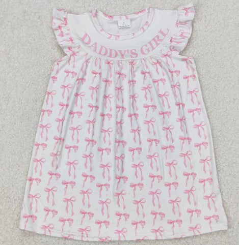Daddy's Girl Embroidered Bow dress