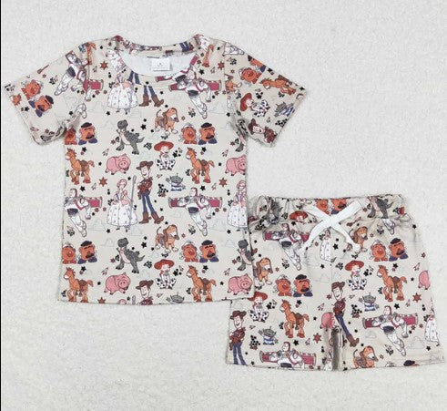 Cartoon printed shorts set - TESTERS PRICE
