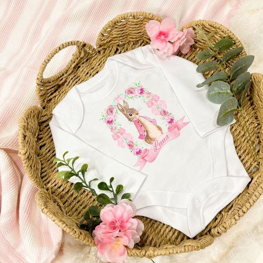 Flopsy rabbit ribbon personalised vest