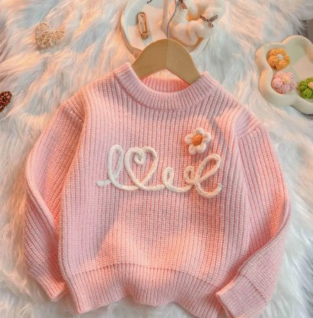 Embroidered Daisy Love Jumper