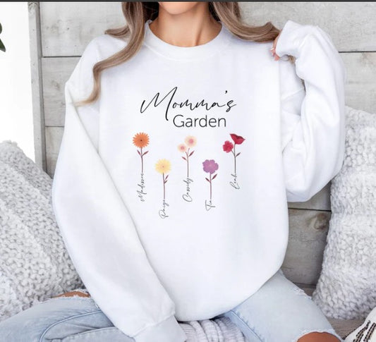 Mum/Nan/Nanny/Gtandma/Nana/Gran/Mummy/Mama Garden Personalised Sweatshirt