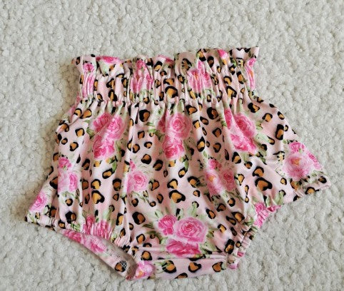 floral Leopard Baby Bloomers