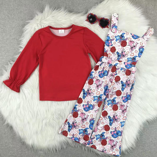 Stitch Love Valentines Dungaree
